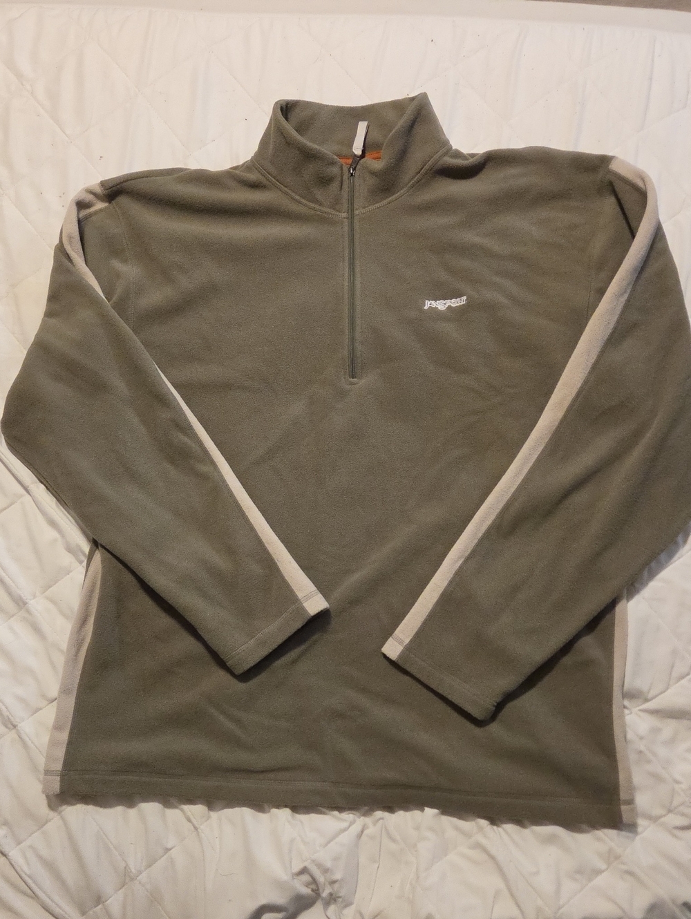 Jansport Men's Olive Half-Zip Fleece Pullover, XL